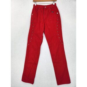 Roughrider by Circle T Jeans Womens 9/10 Long Red Western Vintage Straight Leg